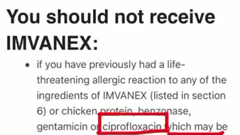 The Monkeypox jab’s ingredients include the antibiotic that wheelchaired this doctor, ciprofloxacin.