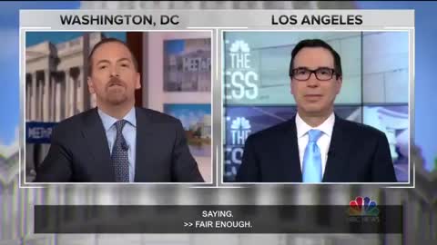 NBC's Chuck Todd, perturbed over Trump's 'sleepy SOB' remark, goes at Treasury Sec. Mnuchin