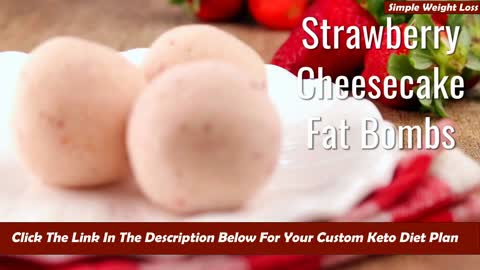 Keto Strawberry Cheesecake Fat Bombs -Keto Recipe