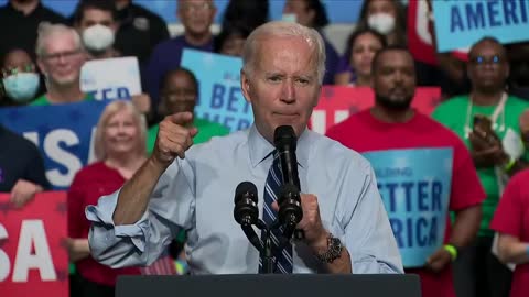 Biden condemns MAGA's philosophy in his rally speech at Rockville, Maryland