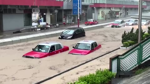 Hong Kong drenched in heaviest rain in 140 years