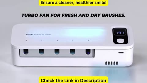 UV Toothbrush Sterilizer Rechargeable Fast Drying Wall-mounted Tooth Brush Holder With LED Display