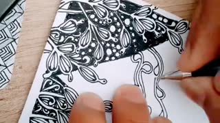 zentangle art | How to draw zentangle art | panttern | doodle art