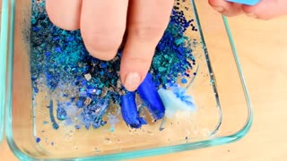 Red vs Blue - Mixing Makeup Eyeshadow Into Slime! Special Series 140 Satisfying