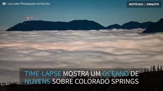 Time-lapse mostra oceano de nuvens sobre Colorado Springs