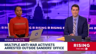 Anti-War Activists ARRESTED Outside Bernie Sanders' Office, Rep MTG BACKS Ukraine Protest