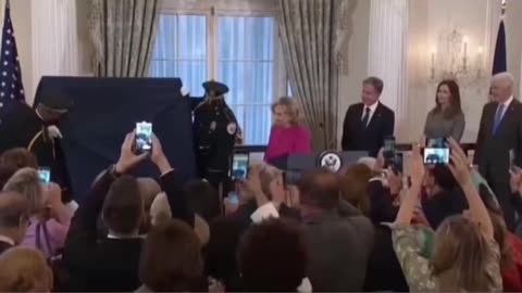 Secretary of State Anthony Blinken unveils Hillary Clinton portrait in awkward viral moment!