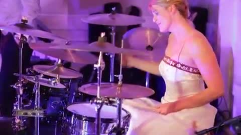 The drumming bride