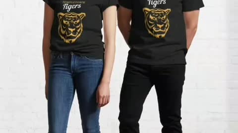 Yellow and Black Tiger College and University Sports T-Shirt Classic T-Shirt