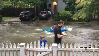 Street Flooding Calls for Kayaking