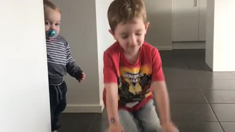 Little Boy Says Abracadabra And Does A Magic Trick