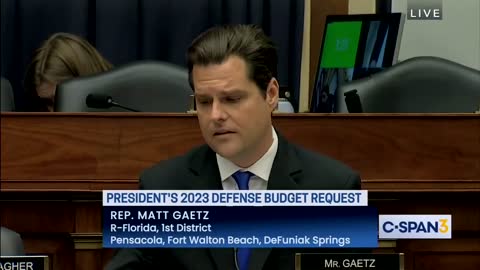 Rep. Matt Gaetz To U.S Secretary Of Defense On How We Need More Strategy And Less Wokeism