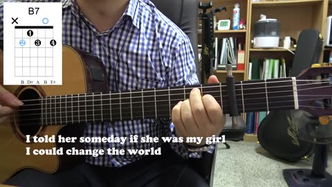 She believes in me - Kenny Rogers, guitar cover with chord diagram