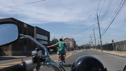 Velosolex Solex ride through Maspeth, New York, USA