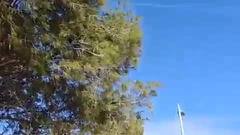 Footage from the Netivot area shows a rocket fired from the Gaza Strip narrowly