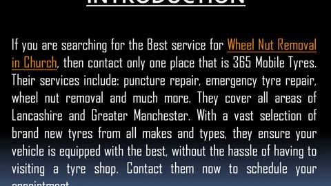 Best service for Wheel Nut Removal in Church