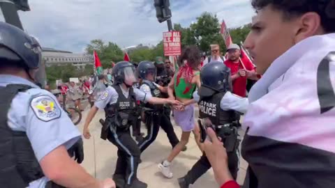 Pro-Hamas Protesters Clash with U.S. Capitol Police