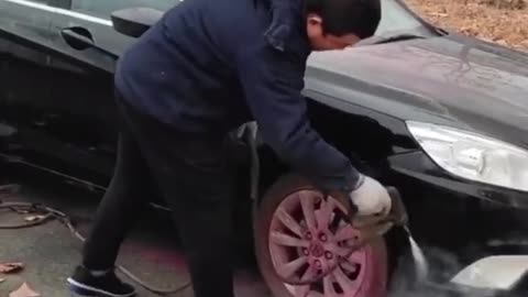 My favorite part was when he cleaned the wheel 🧽😍 #satisfying