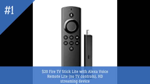 Fire TV Stick Lite with Alexa Voice Remote Lite (no TV controls), HD streaming device