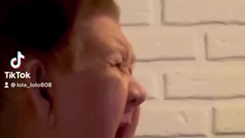 Grandma Funny Extreme Yawning