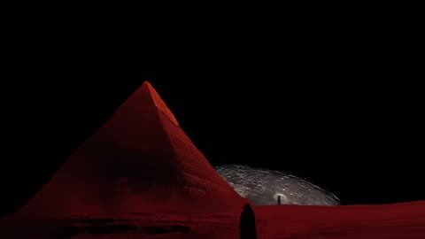 Moon rising over The Great Pyramid of GAZA 15500BC (Before Covid)