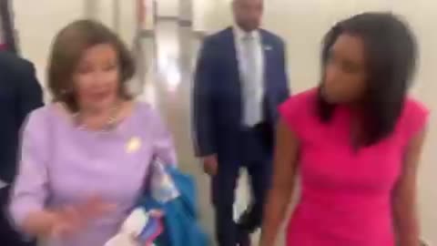 Pelosi is rushing to her bottle of Vodka. Get this woman some help