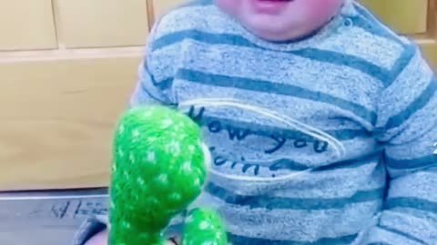 Cute Babies Playing with Dancing Cactus (Hilarious)Cute Baby Funny Videos