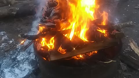 Morning fire