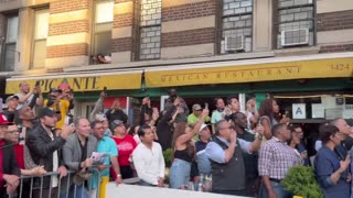 A Ton Of People Come Out To Show Their Support As Trump Visits New York Convenience Store