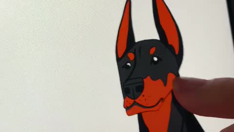 Draw my comic. Doberman and his ears