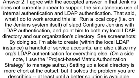 create a local user in jenkins along side LDAP authentication