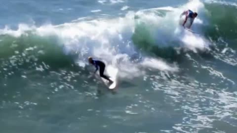 Cool surfing footage in slow motion