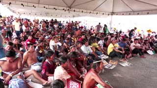 Brazil indigenous groups protest land claim bill