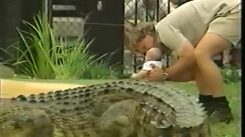 Steve Irwin child croc danger