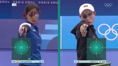 Manu Bhaker Wins India's First Medal 🥉 | Women’s 10m Air Pistol Shooting | Paris24 Highlights