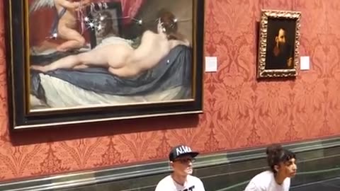 Oil protestors destroy priceless multi-million dollar painting
