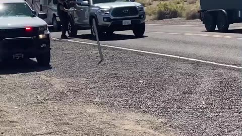 Stupid cop Nevada rangers vs. stupid protestors against "climate change" outside of Burning Man