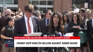 Johnny Depp's legal team gives a statement after winning defamation case against Amber Heard