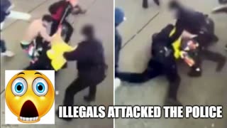 OH NO, Illegals attacking the cops