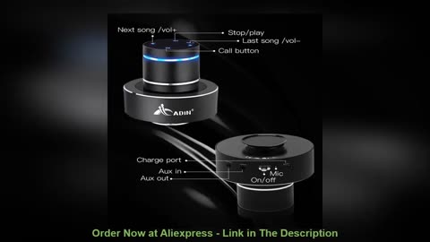 ❤️ Adin Portable Vibration Bluetooth Speaker Wireless Audio Subwoofer Vibro Resonance 26w Speakers