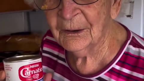 96 year old talking about Carnation Milk. LOL