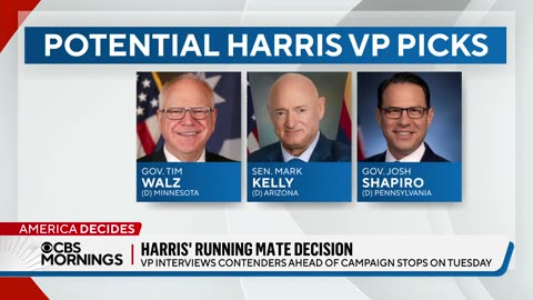 Kamala Harris expected to name vice-presidential running mate soon