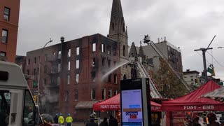 East Village Building and 19th Century Church Fire - 2nd Ave