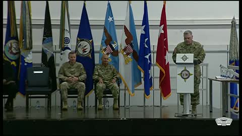 Secretary of Defense Lloyd J. Austin III, Milley Speak at Eucom Ceremony, 07.01.2022