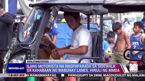 Ilang motorista na nagpaparada sa sidewalk sa kahabaan ng Mabuhay Lanes, hinuli ng MMDA