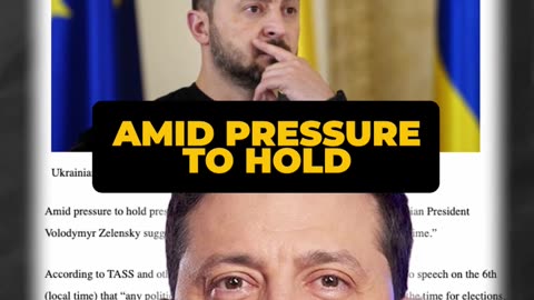 Zelensky Says No to Democracy #Ukraine #NoVote #Election