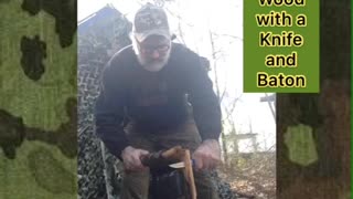Splitting Wood with Your Knife and a Wooden Baton