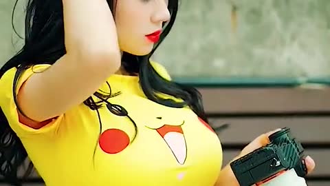 Hurry up, look at me#smile #camera #wow #perfectbody #fyp #hotgirl #lovely #Pikachu