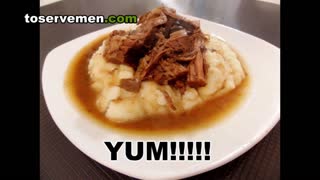 Slow Cooker Pot Roast With Mushroom Gravy