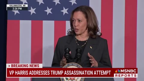 'Horrible and cowardly act': VP Harris addresses Trump assassination attempt